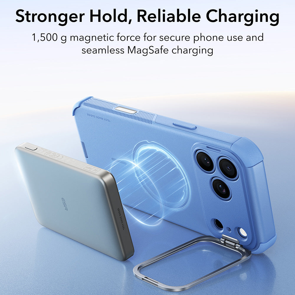 MagSafe futrola za Apple iPhone 18 Pro / 17 Pro, ESR, Cyber Armor Kickstand, Plava