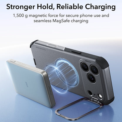 MagSafe futrola za Apple iPhone 18 Pro / 17 Pro, ESR, Cyber Armor Kickstand, Siva