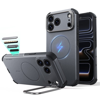 MagSafe futrola za Apple iPhone 18 Pro / 17 Pro, ESR, Cyber Armor Kickstand, Siva