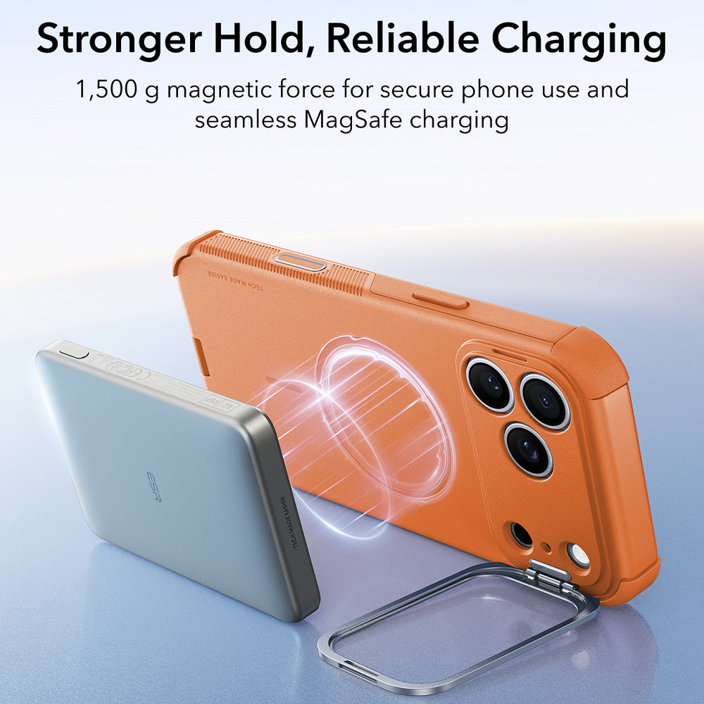 MagSafe futrola za Apple iPhone 18 Pro / 17 Pro, ESR, Cyber Armor Kickstand, Narančasta
