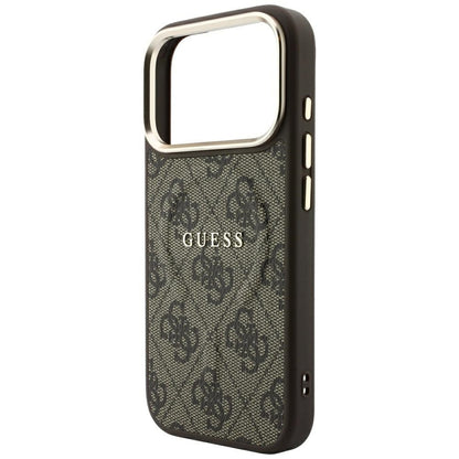 MagSafe futrola za Apple iPhone 18 Pro / 17 Pro, Guess, 4G Embossed Classic, Smeđa