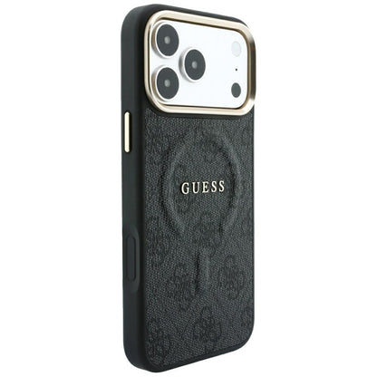 MagSafe maska za Apple iPhone 18 Pro / 17 Pro, Guess, 4G Embossed Classic, Crna