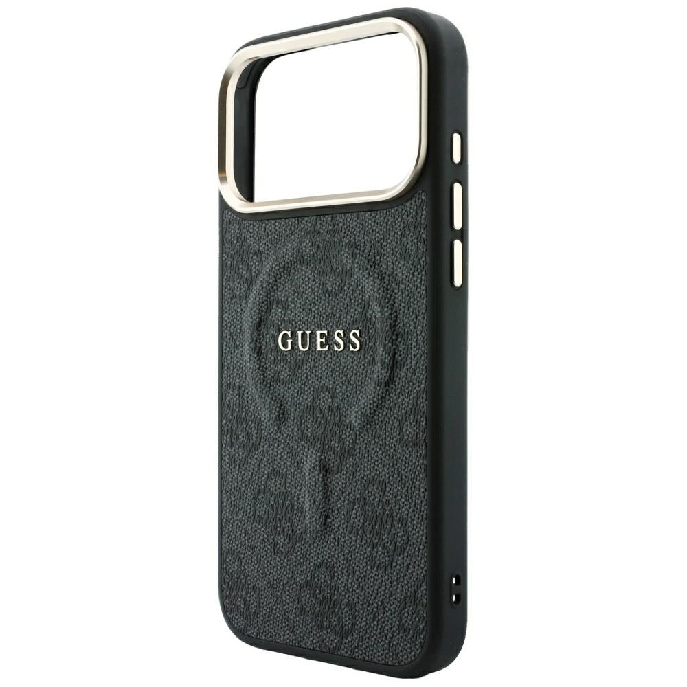 MagSafe maska za Apple iPhone 18 Pro / 17 Pro, Guess, 4G Embossed Classic, Crna