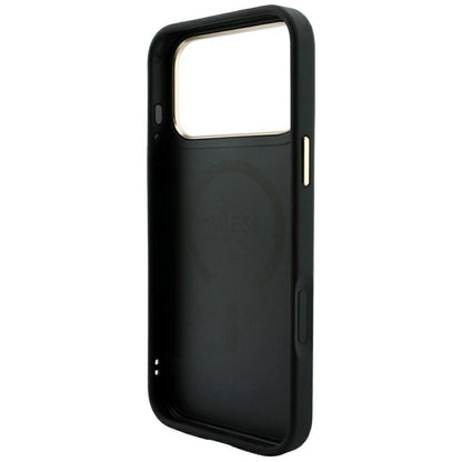 MagSafe maska za Apple iPhone 18 Pro / 17 Pro, Guess, 4G Embossed Classic, Crna