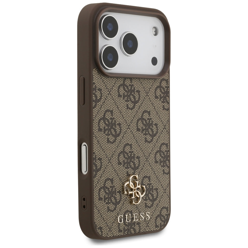 MagSafe maska za Apple iPhone 18 Pro / 17 Pro, Guess, 4G Small and Classic, Smeđa
