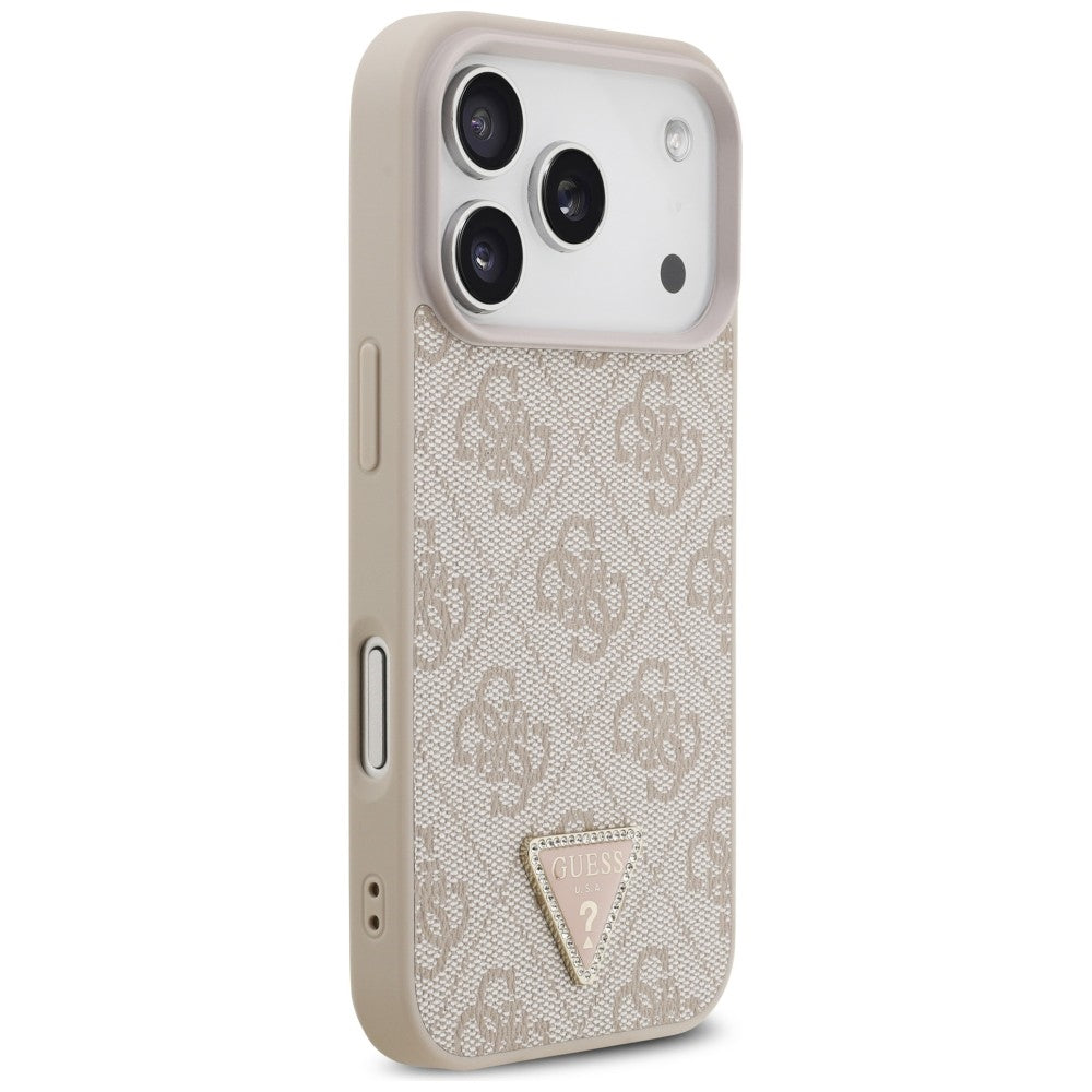 MagSafe futrola za Apple iPhone 18 Pro / 17 Pro, Guess, 4G Triangle Strass, Roza