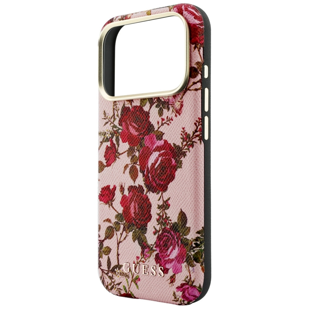 MagSafe maska za Apple iPhone 18 Pro / 17 Pro, Guess, Blossom Roses Print, ružičasta