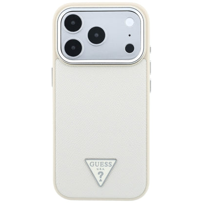 MagSafe maska za Apple iPhone 18 Pro / 17 Pro, Guess, Grained Triangle Logo, Bež