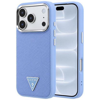 MagSafe maskica za Apple iPhone 18 Pro / 17 Pro, Guess, Grained Triangle Logo, Plava