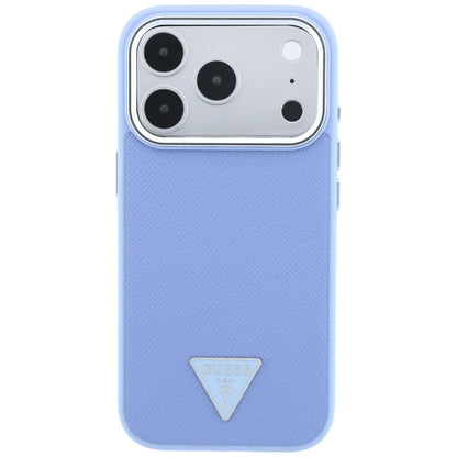 MagSafe maskica za Apple iPhone 18 Pro / 17 Pro, Guess, Grained Triangle Logo, Plava