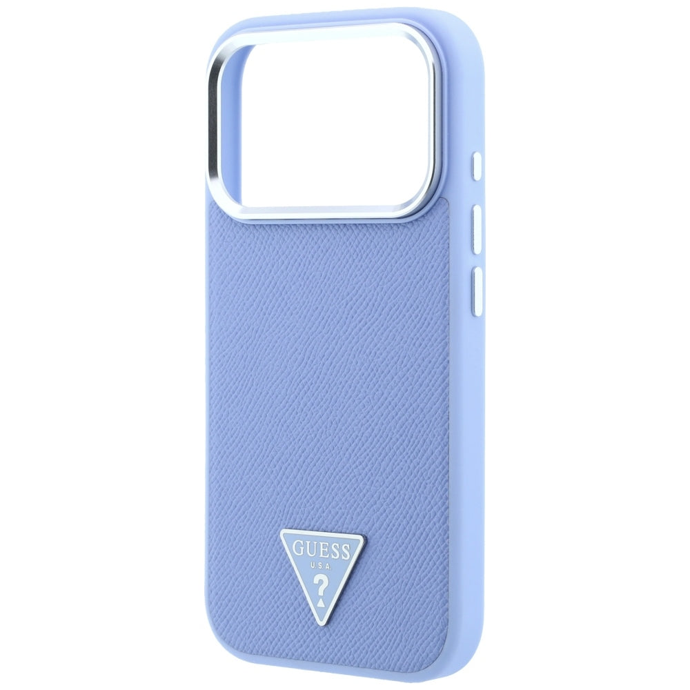 MagSafe maskica za Apple iPhone 18 Pro / 17 Pro, Guess, Grained Triangle Logo, Plava