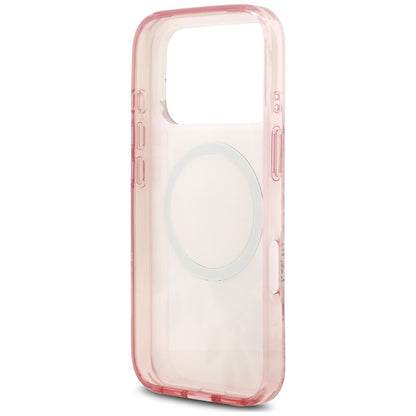 MagSafe maskica za Apple iPhone 18 Pro / 17 Pro, Guess, IML Flower & Tonal Circle, ružičasta