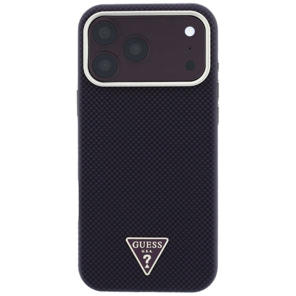 MagSafe maska za Apple iPhone 18 Pro / 17 Pro, Guess, Kevlar Triangle Logo, Bordo