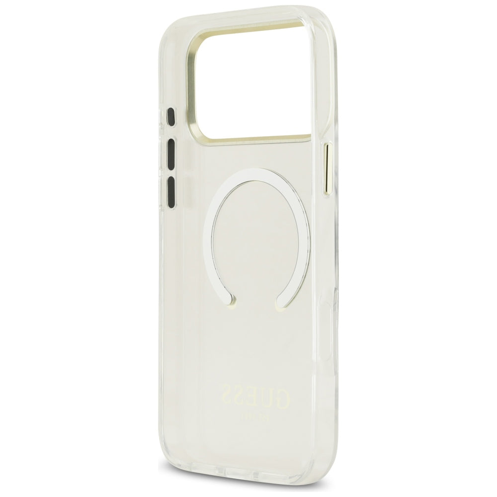 MagSafe futrola za Apple iPhone 18 Pro / 17 Pro, Guess, Metal Outline, Zlatna