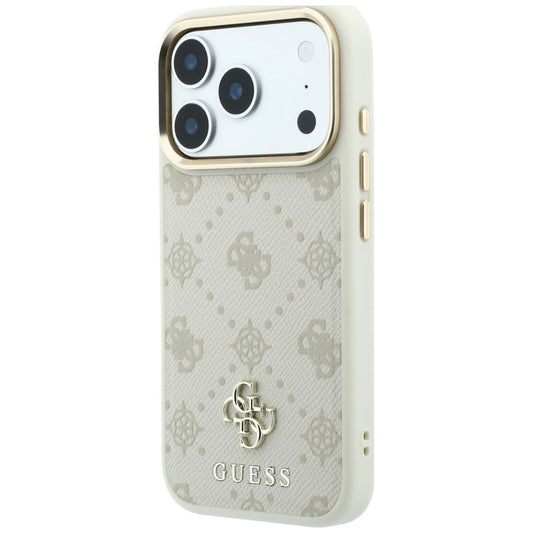 MagSafe maska za Apple iPhone 18 Pro / 17 Pro, Guess, Peony 4G Small Logo, Bež
