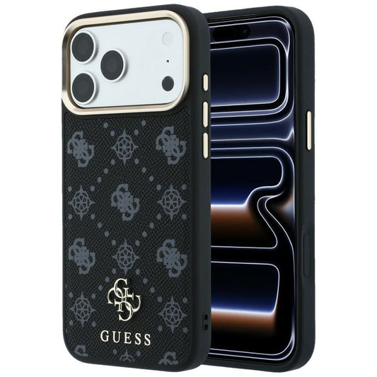 MagSafe maska za Apple iPhone 18 Pro / 17 Pro, Guess, Peony 4G Small Logo, Crna