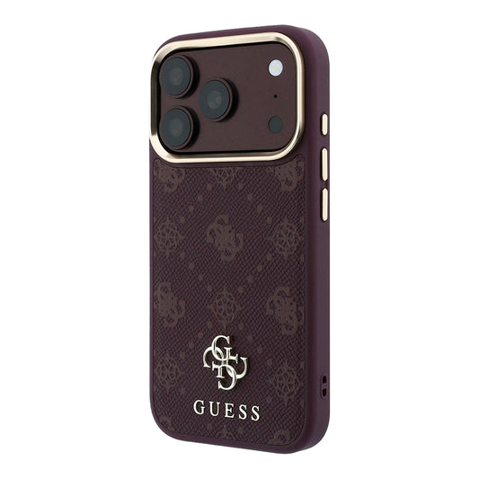 MagSafe maska za Apple iPhone 18 Pro / 17 Pro, Guess, Peony 4G Small Logo, Bordo