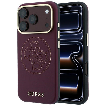 MagSafe futrola za Apple iPhone 18 Pro / 17 Pro, Guess, Perforated 4G, Bordo