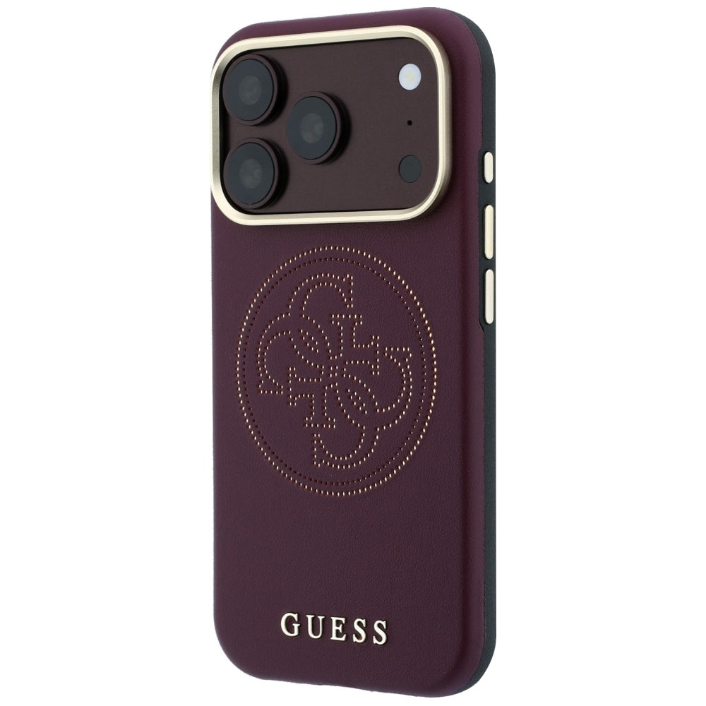 MagSafe futrola za Apple iPhone 18 Pro / 17 Pro, Guess, Perforated 4G, Bordo