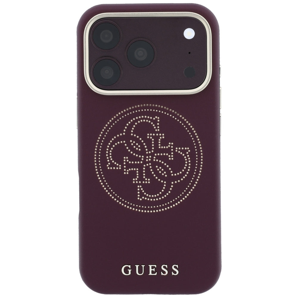 MagSafe futrola za Apple iPhone 18 Pro / 17 Pro, Guess, Perforated 4G, Bordo