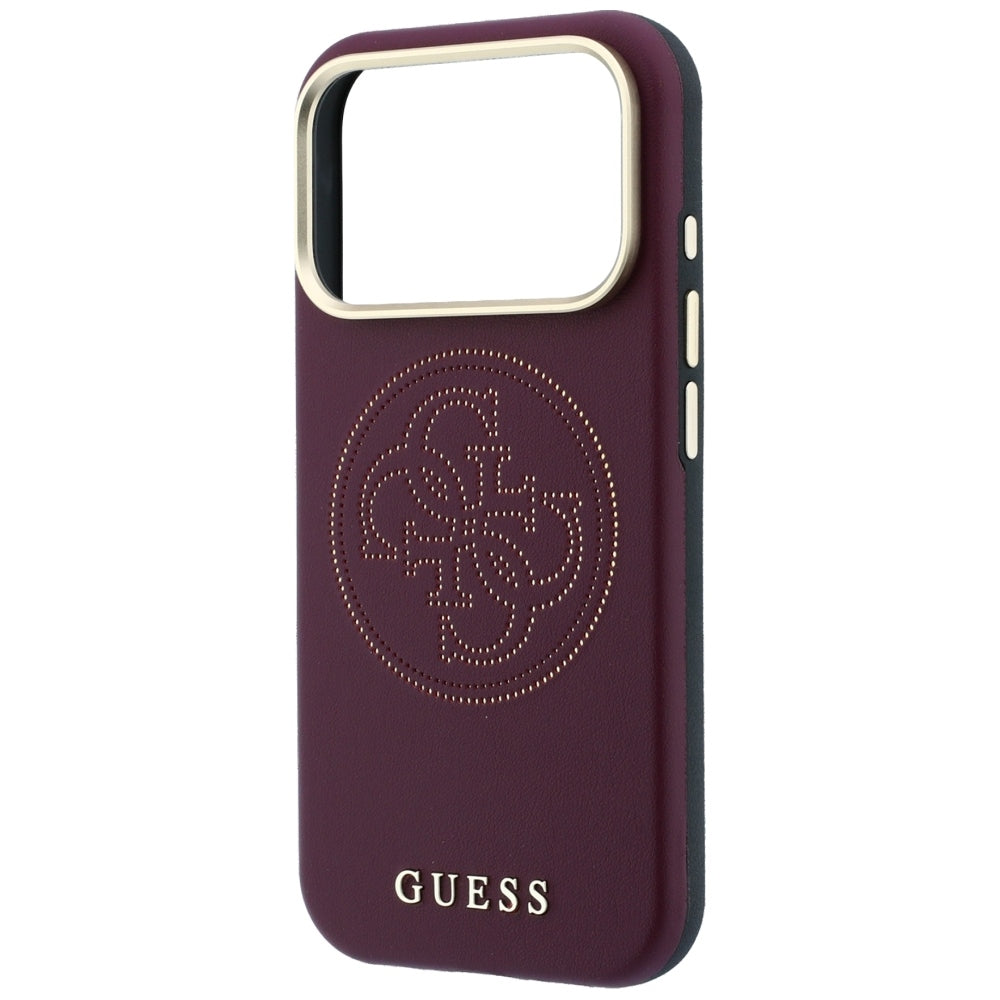 MagSafe futrola za Apple iPhone 18 Pro / 17 Pro, Guess, Perforated 4G, Bordo
