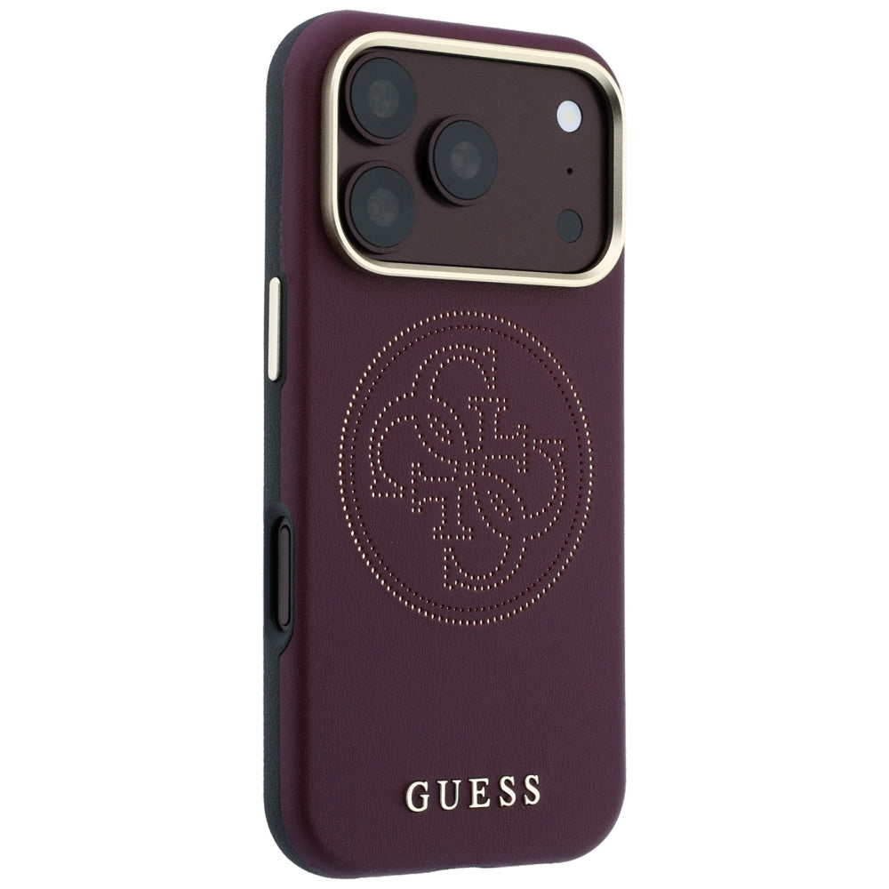 MagSafe futrola za Apple iPhone 18 Pro / 17 Pro, Guess, Perforated 4G, Bordo
