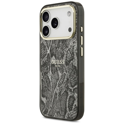 MagSafe maska za Apple iPhone 18 Pro / 17 Pro, Guess, Python Pattern, Crna