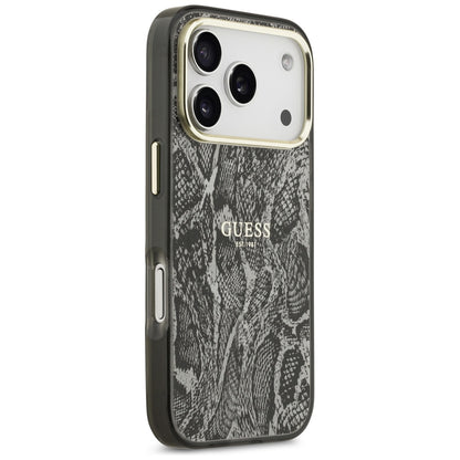 MagSafe maska za Apple iPhone 18 Pro / 17 Pro, Guess, Python Pattern, Crna