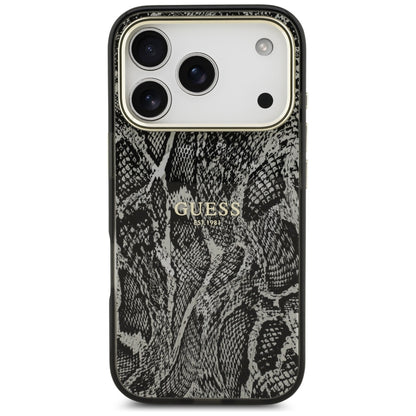 MagSafe maska za Apple iPhone 18 Pro / 17 Pro, Guess, Python Pattern, Crna