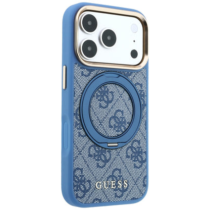 MagSafe futrola za Apple iPhone 18 Pro / 17 Pro, Guess, Ring Stand 360 4G Classic Logo, Plava