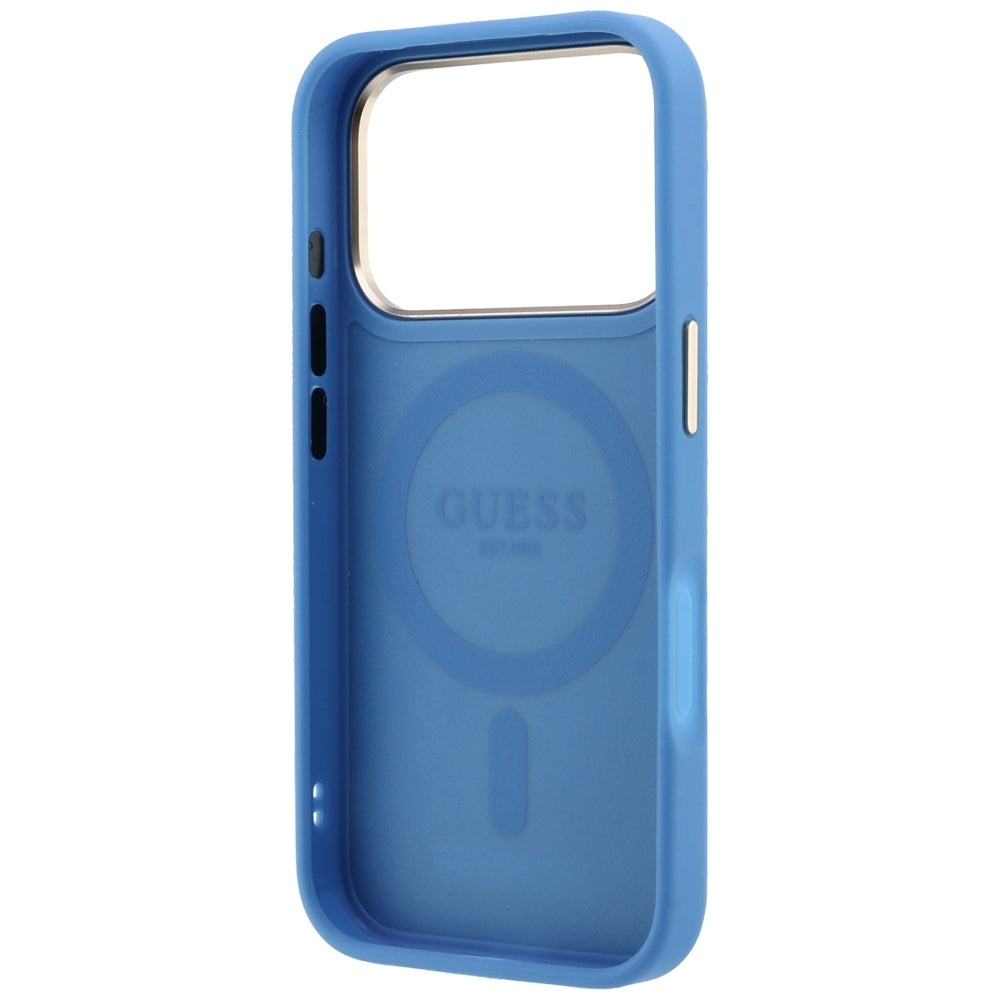 MagSafe futrola za Apple iPhone 18 Pro / 17 Pro, Guess, Ring Stand 360 4G Classic Logo, Plava