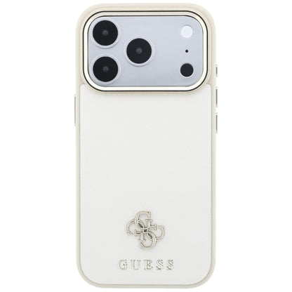 MagSafe futrola za Apple iPhone 18 Pro / 17 Pro, Guess, Saffiano Small 4G Classic, Bež