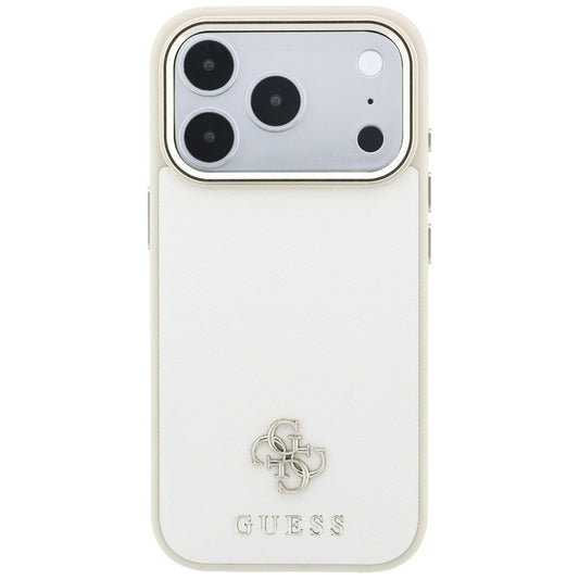 MagSafe futrola za Apple iPhone 18 Pro / 17 Pro, Guess, Saffiano Small 4G Classic, Bež