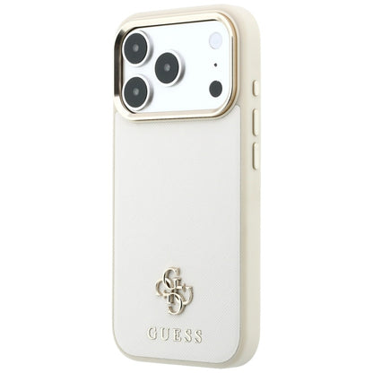 MagSafe futrola za Apple iPhone 18 Pro / 17 Pro, Guess, Saffiano Small 4G Classic, Bež