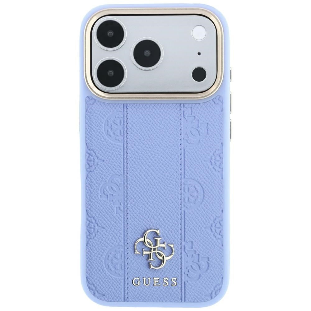 MagSafe maska za Apple iPhone 18 Pro / 17 Pro, Guess, Stripe Peony 4G, Plava