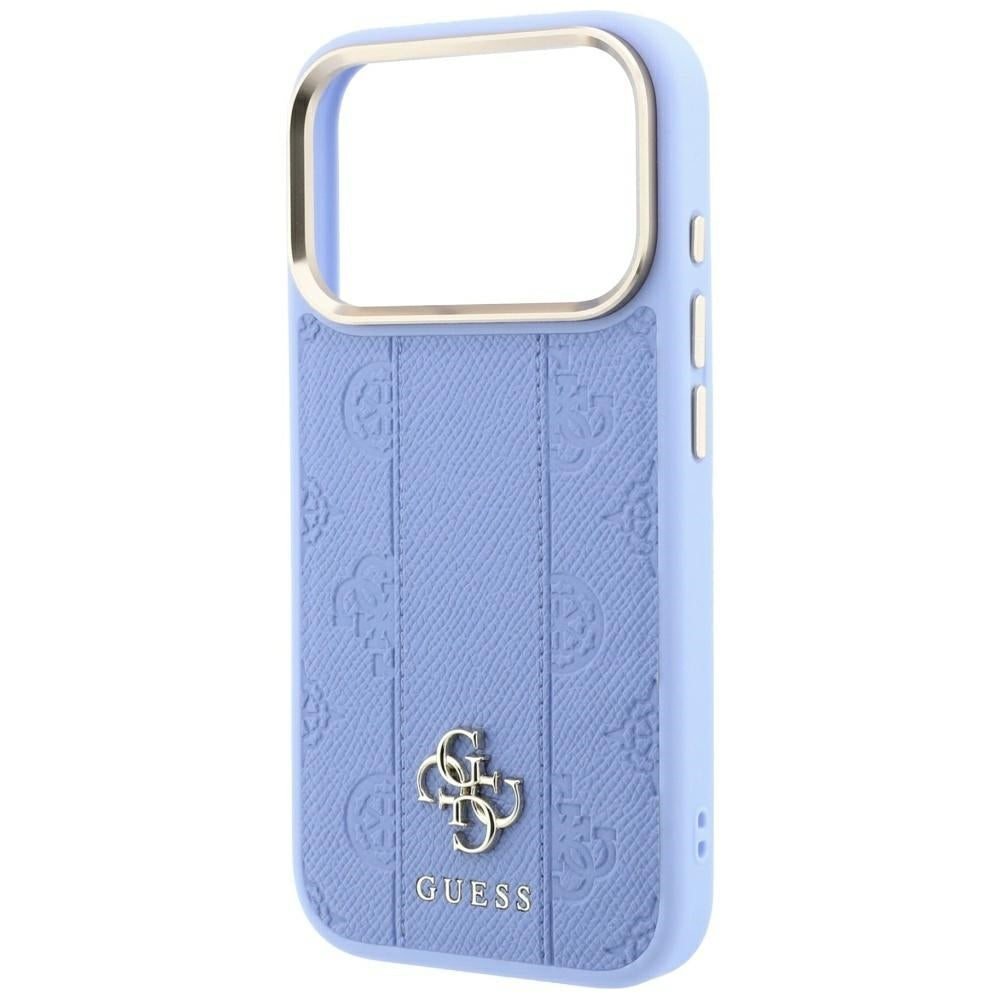 MagSafe maska za Apple iPhone 18 Pro / 17 Pro, Guess, Stripe Peony 4G, Plava