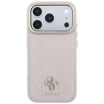MagSafe maska za Apple iPhone 18 Pro / 17 Pro, Guess, Stripe Peony 4G, Roza