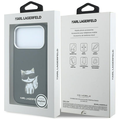 MagSafe maska za Apple iPhone 18 Pro / 17 Pro, Karl Lagerfeld, Choupette Sketch, Crna