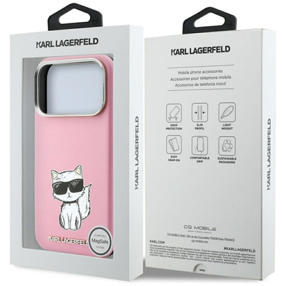 MagSafe maska za Apple iPhone 18 Pro / 17 Pro, Karl Lagerfeld, Choupette Sketch, Roza