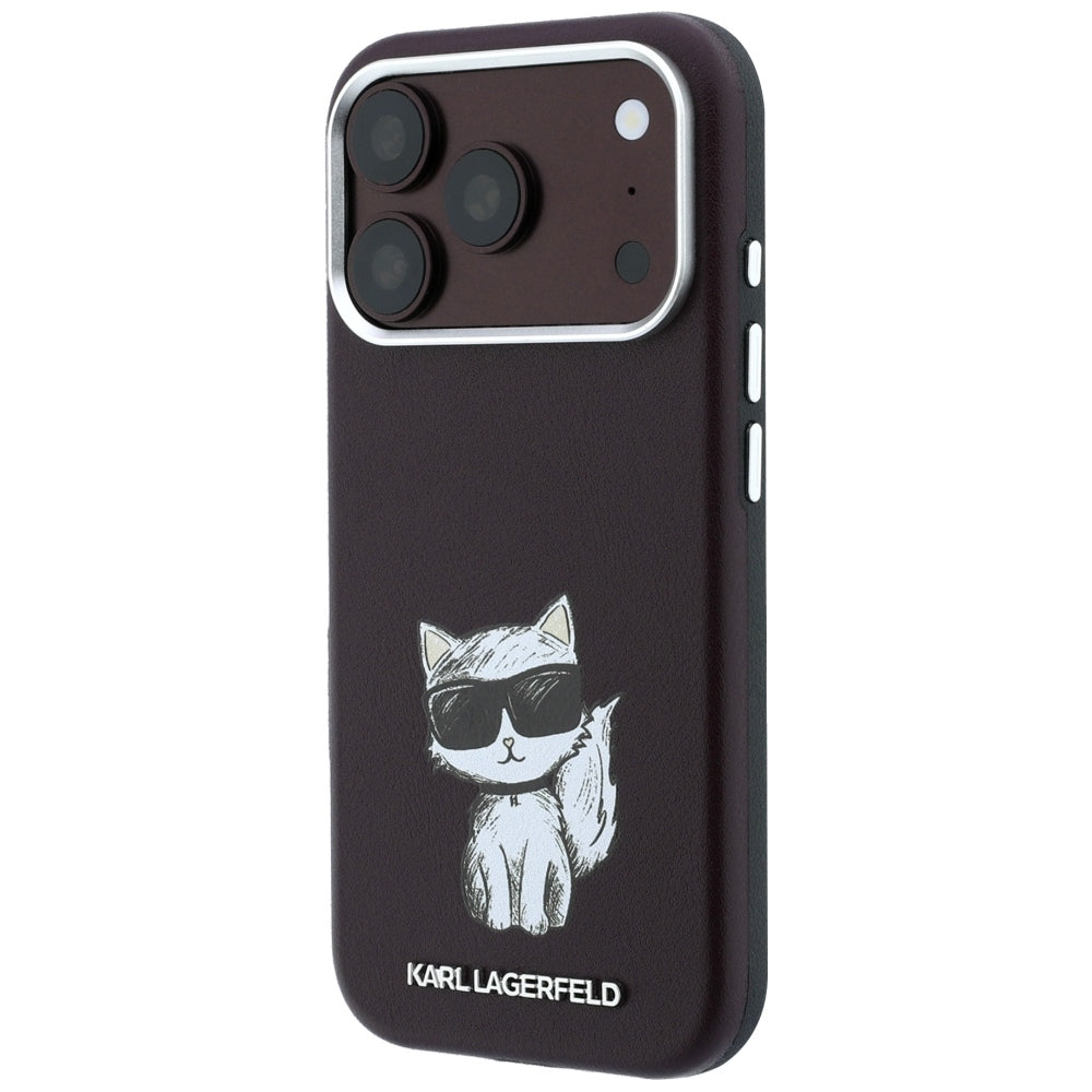 MagSafe maska za Apple iPhone 18 Pro / 17 Pro, Karl Lagerfeld, Choupette Sketch, Bordo