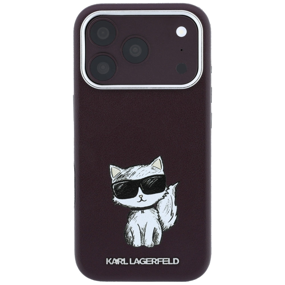 MagSafe maska za Apple iPhone 18 Pro / 17 Pro, Karl Lagerfeld, Choupette Sketch, Bordo