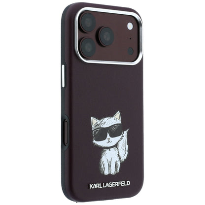MagSafe maska za Apple iPhone 18 Pro / 17 Pro, Karl Lagerfeld, Choupette Sketch, Bordo