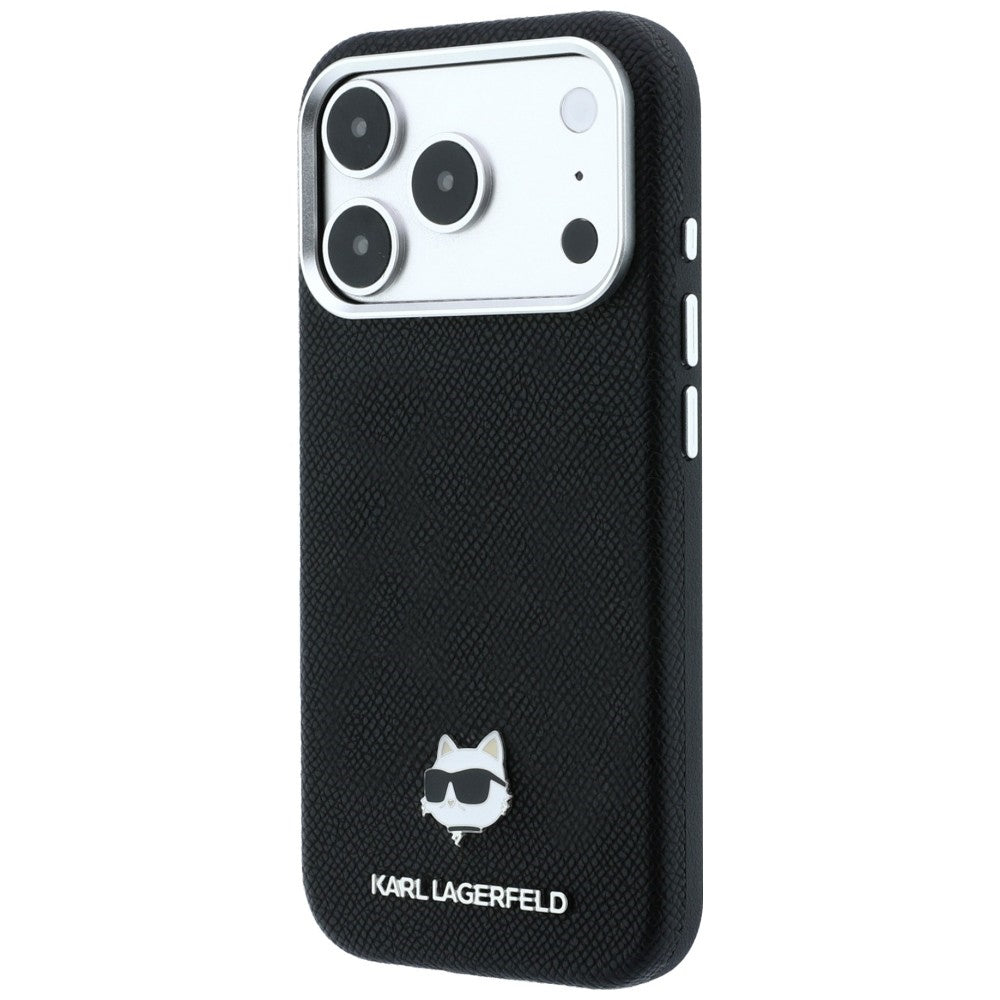 MagSafe maska za Apple iPhone 18 Pro / 17 Pro, Karl Lagerfeld, Grained Choupette Head, Crna