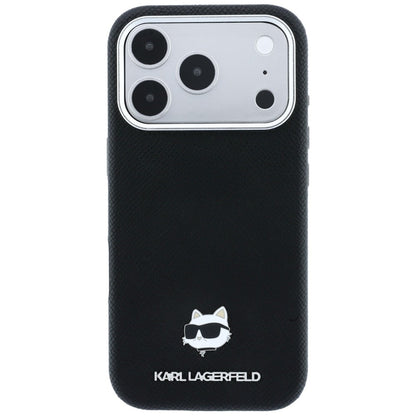 MagSafe maska za Apple iPhone 18 Pro / 17 Pro, Karl Lagerfeld, Grained Choupette Head, Crna