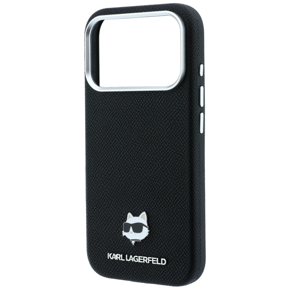 MagSafe maska za Apple iPhone 18 Pro / 17 Pro, Karl Lagerfeld, Grained Choupette Head, Crna
