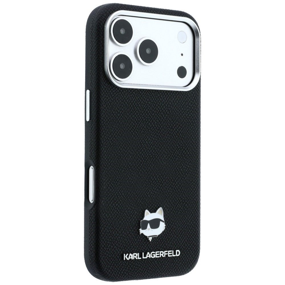 MagSafe maska za Apple iPhone 18 Pro / 17 Pro, Karl Lagerfeld, Grained Choupette Head, Crna