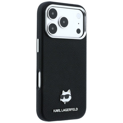 MagSafe maska za Apple iPhone 18 Pro / 17 Pro, Karl Lagerfeld, Grained Choupette Head, Crna