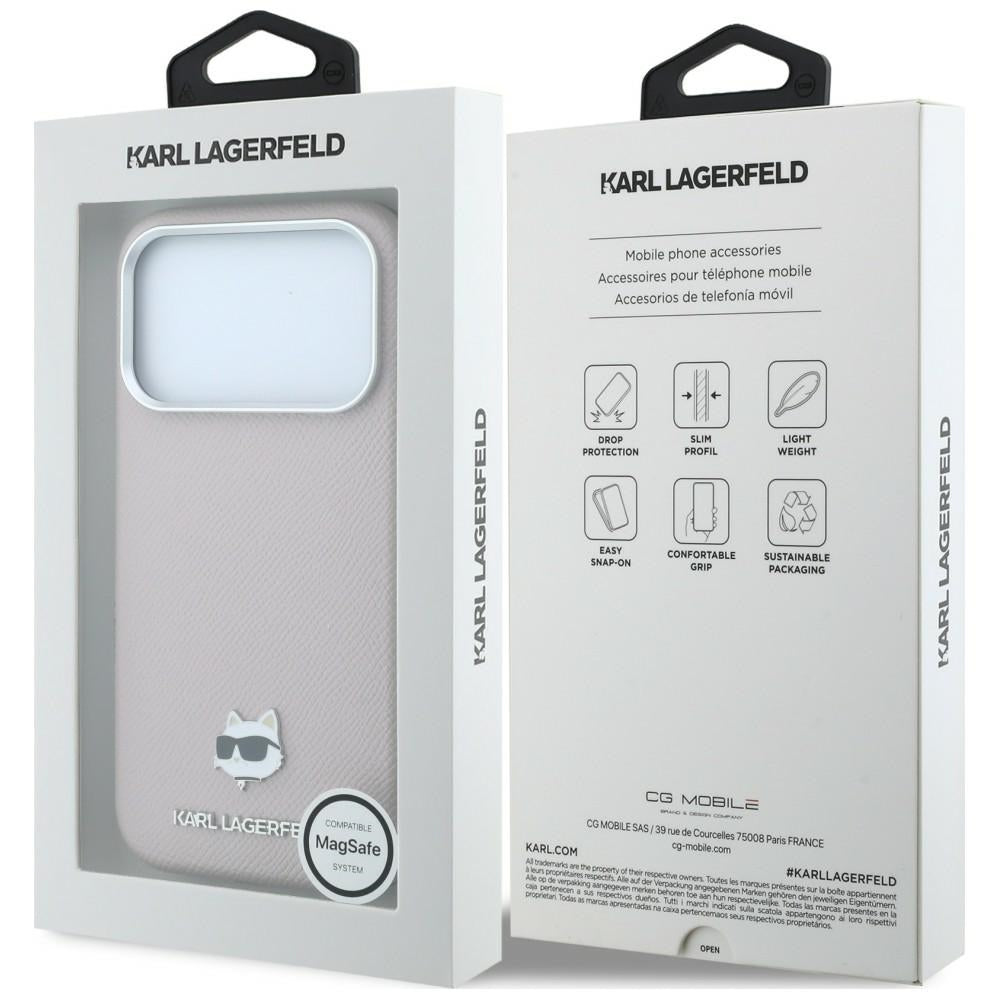 MagSafe futrola za Apple iPhone 18 Pro / 17 Pro, Karl Lagerfeld, Grained Choupette Head, Roza