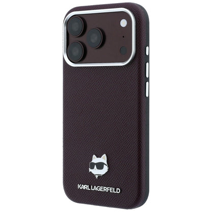 MagSafe maska za Apple iPhone 18 Pro / 17 Pro, Karl Lagerfeld, Grained Choupette Head, Bordo