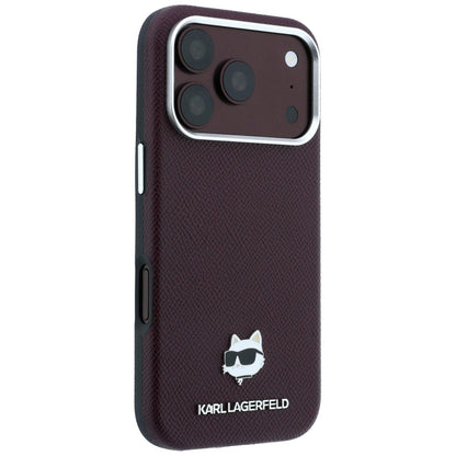 MagSafe maska za Apple iPhone 18 Pro / 17 Pro, Karl Lagerfeld, Grained Choupette Head, Bordo